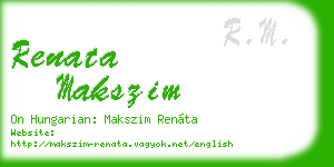 renata makszim business card