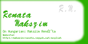 renata makszim business card